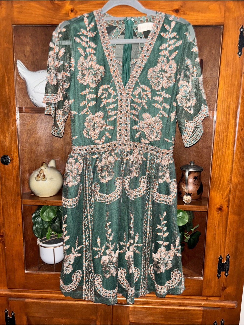 Altard state Small Boho cuteness dress Lace and embroidery